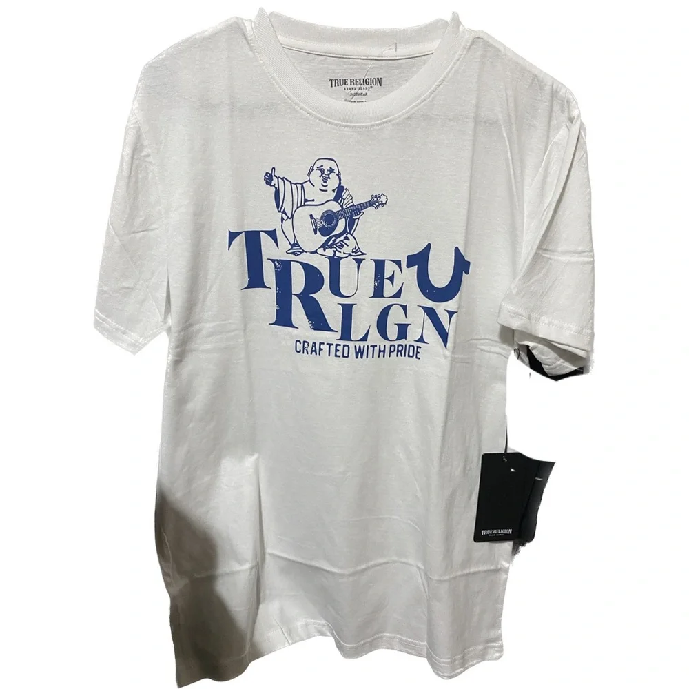 NEW with tags True Religion Buddha White T-Shirt size Medium Men
